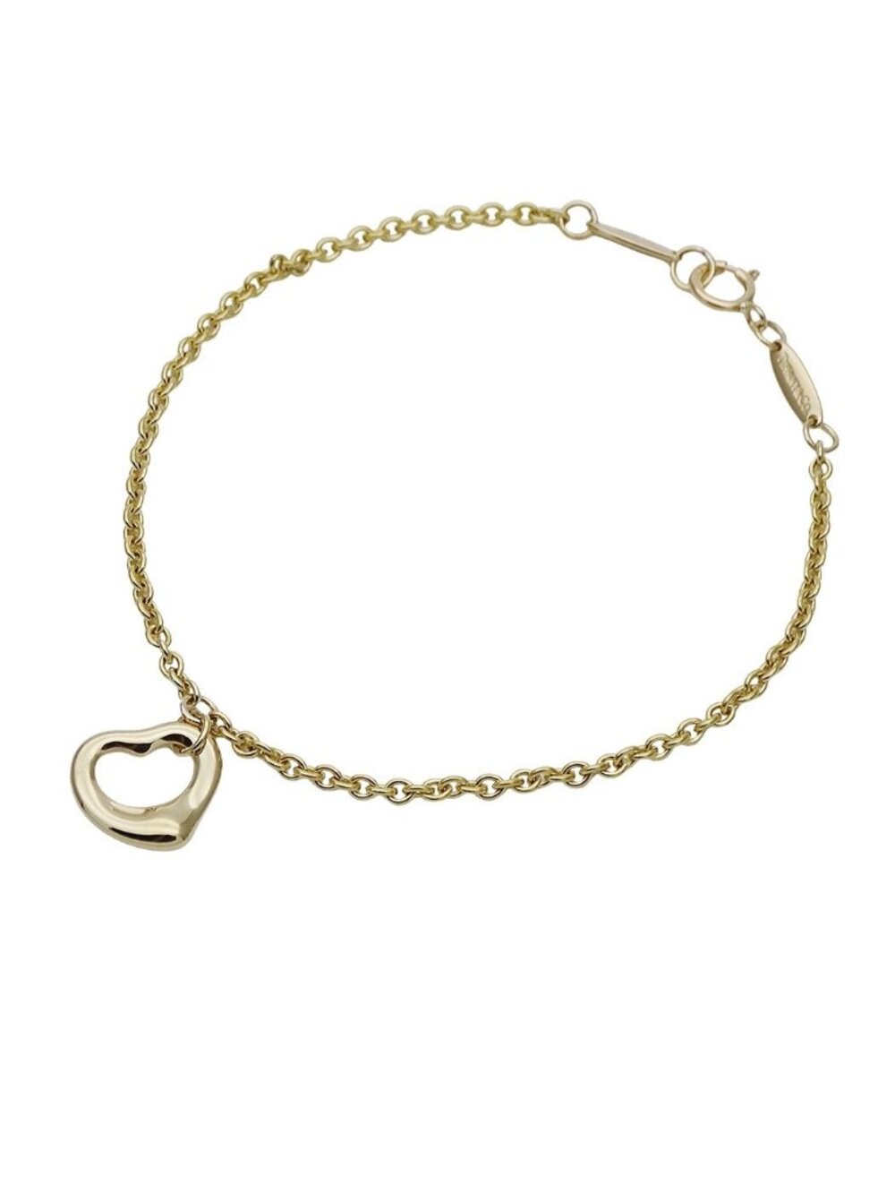 Tiffany & Co Bracelet Elsa Peretti Open Heart Yellow Gold
